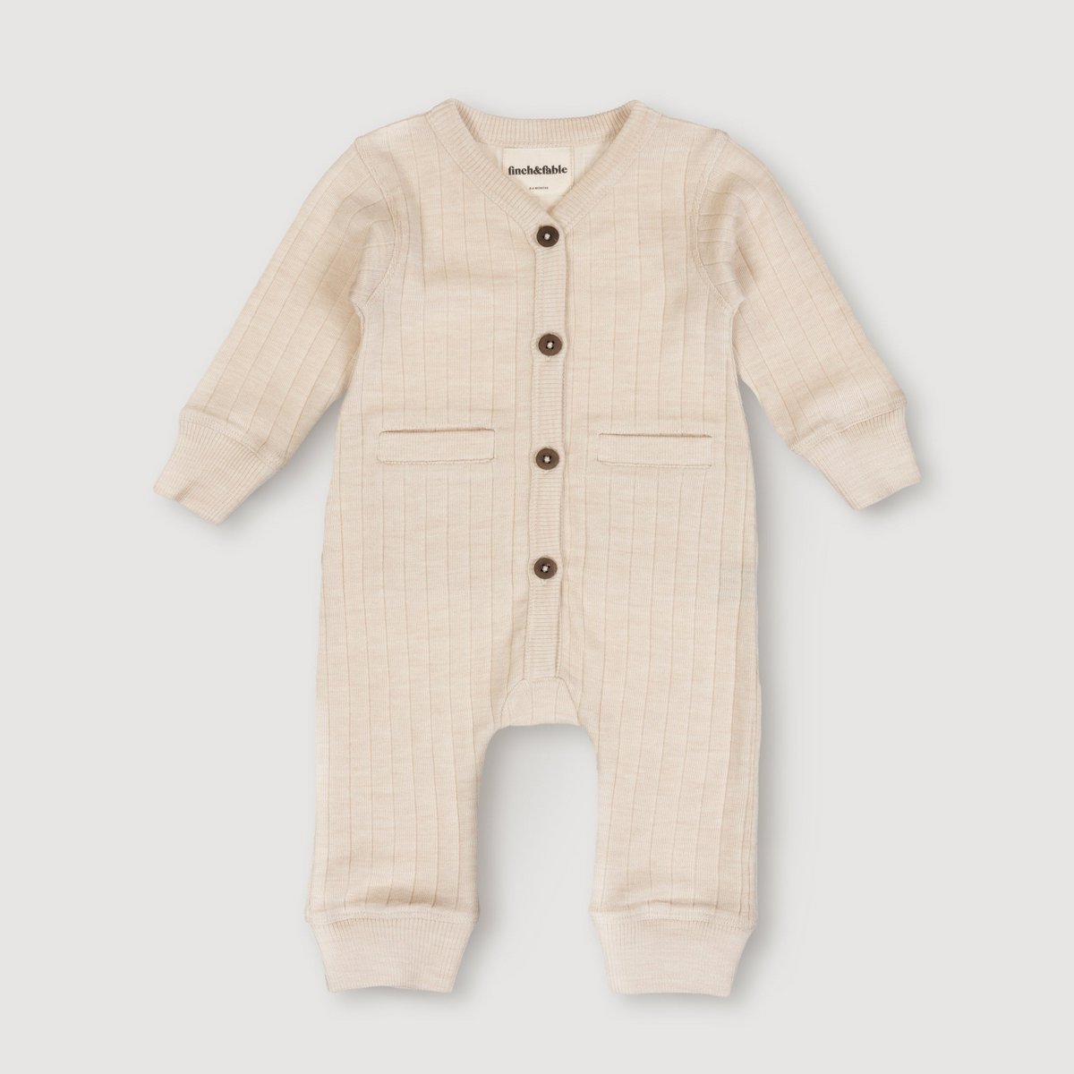 Playsuit Wollen Ribstof Haver