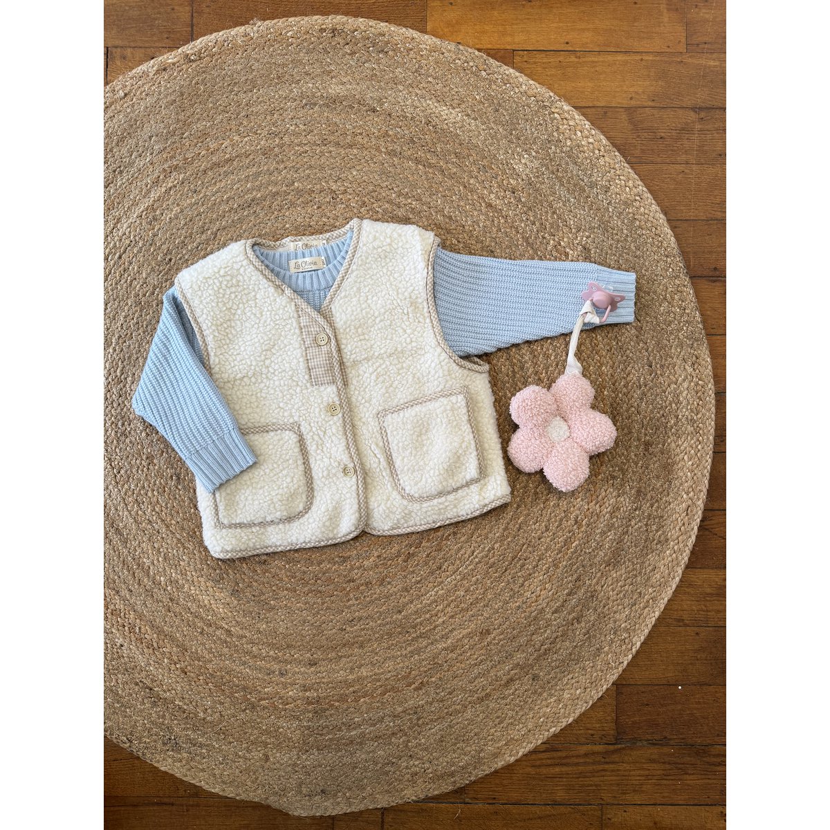 Lea Unisex Gebreide Kindertrui met Ronde Hals