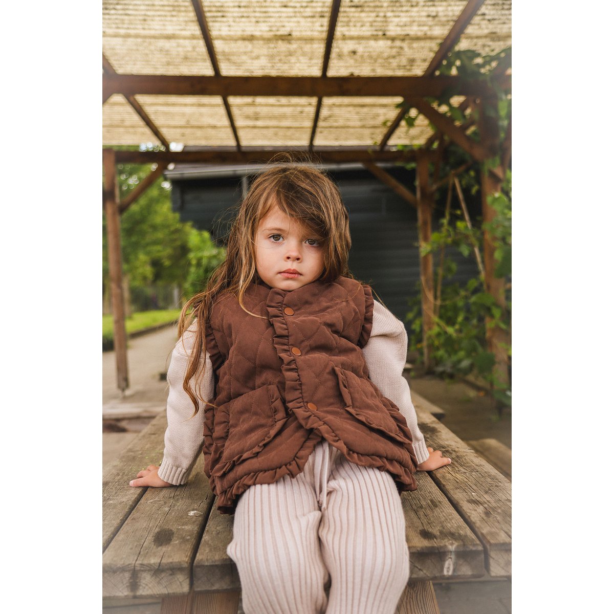 Scarlett Gebreide Kinderbroek – Warm Ribkatoen