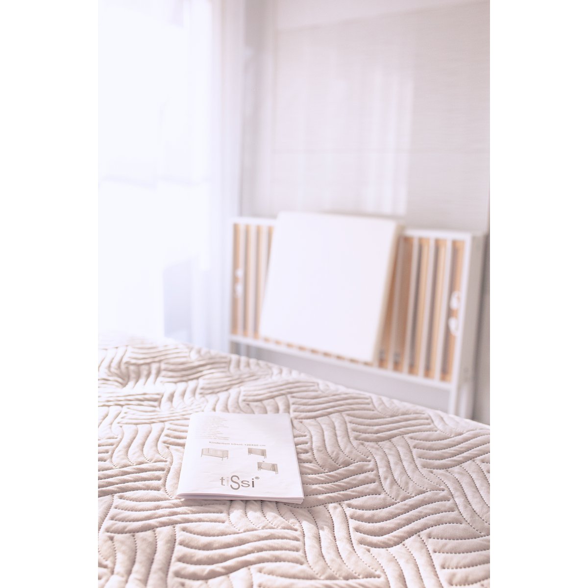 tiSsi JORI opvouwbaar kinderbed 120x60 cm - Beukenwit